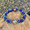 Bracelet Astrale "Poisson" Lapis Lazuli - 8 mm - Symbole Argent 925