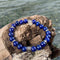 Bracelet "INTUITION" Lapis Lazuli - Médaille Ajna's Argent 925 - 8 mm
